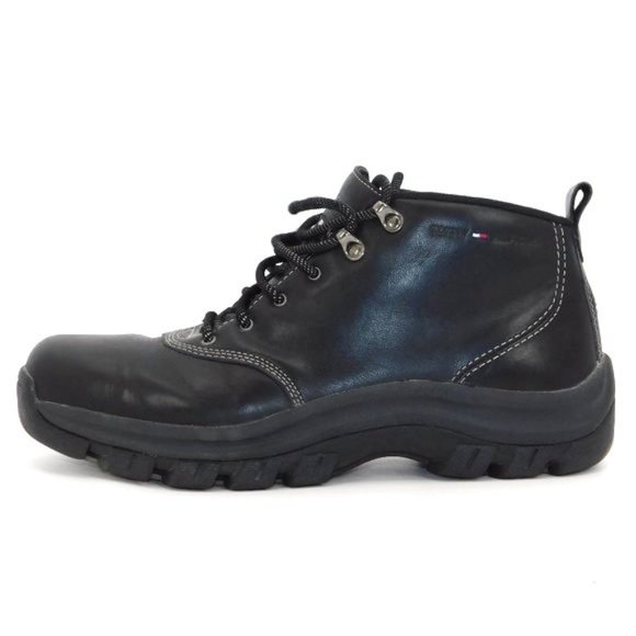 Tommy Hilfiger Other - Tommy Hilfiger Black Leather Lace-up Ankle Boots